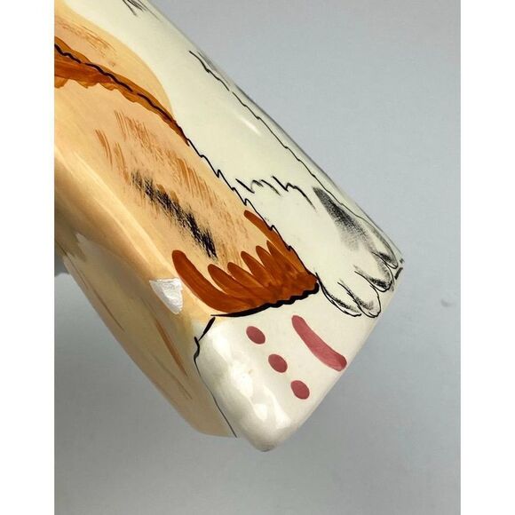 Dogs By Nina Vase Planter Beagle Puppy Beautiful Condition Nina Lyman Tan 8in CN - Picture 4 of 6